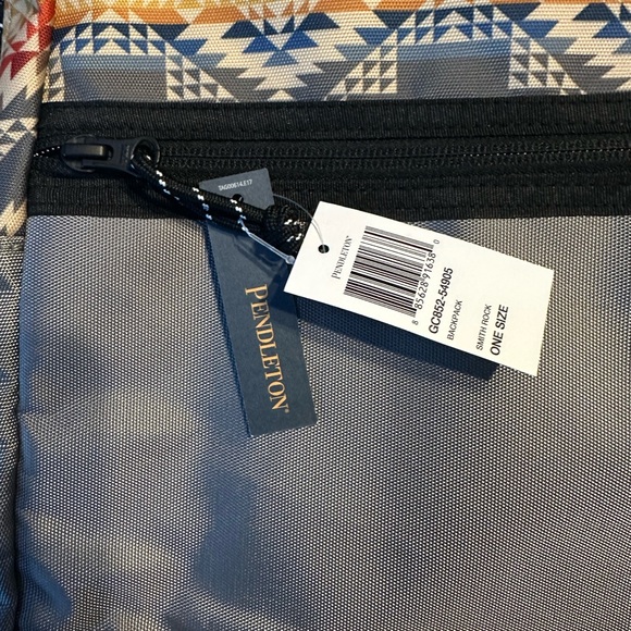 NWT Canvas Pendleton Gray and Black Patterned Backpack - Picture 2 of 6